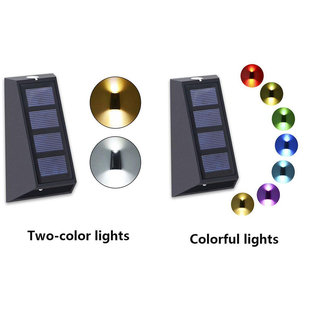 Set 2 Đèn LED Năng Lượng Mặt Trời Gắn Tường Trang Trí Sân Vườn / Hàng Rào