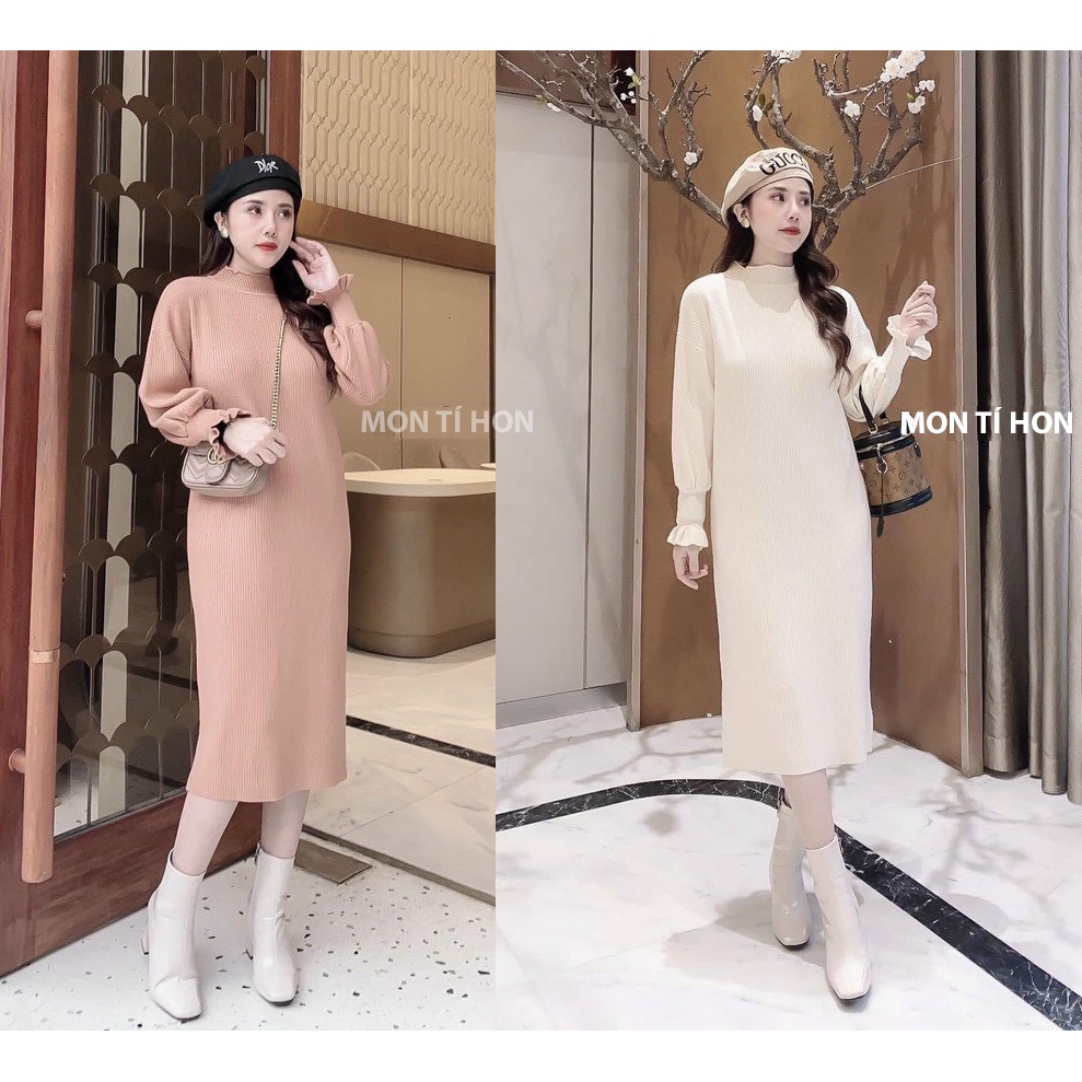 Váy len suông cao cấp chất len đẹp mềm mịn (nhiều màu)