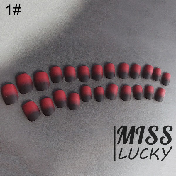 Set 24 Móng Tay Giả Kiểu Dáng Đơn Giản Thời Trang Dành Cho Nữ