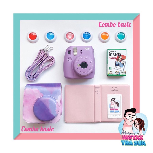 FUJIFILM INSTAX MINI 9 (TẶNG KÈM 1 HỘP FILM 20 TẤM) - Máy ảnh lấy liền - Hàng Chính Hãng