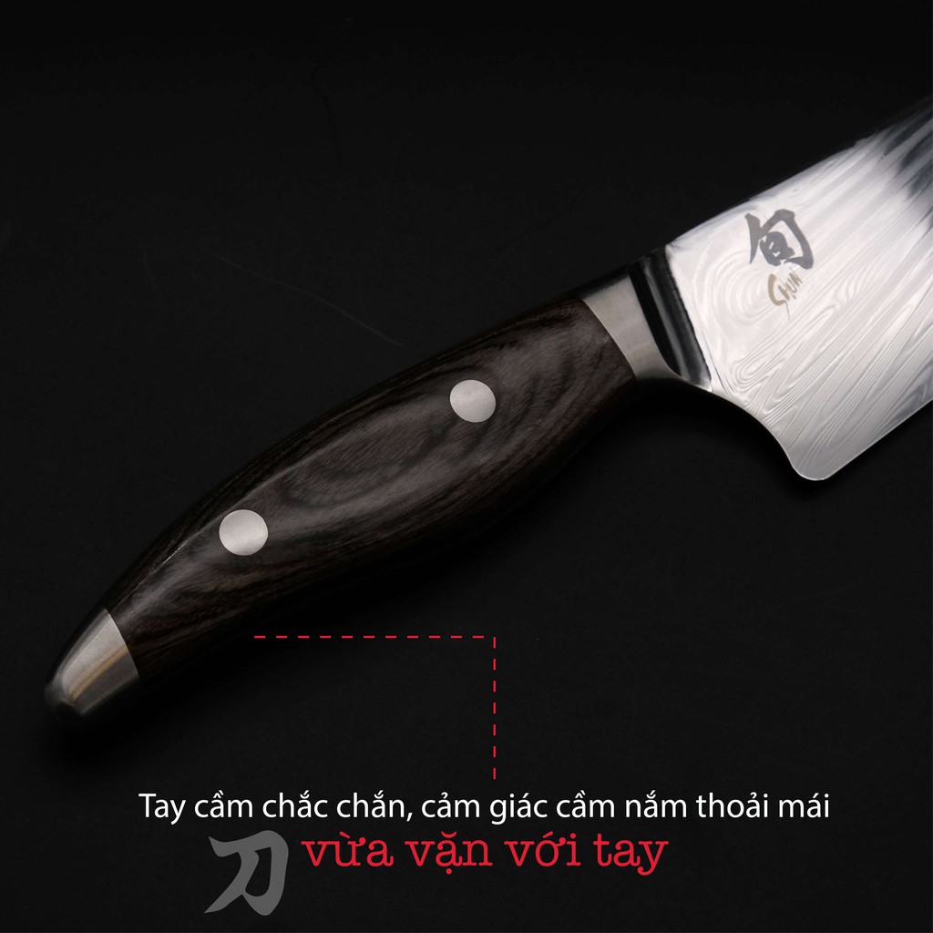 Dao bếp Nhật cao cấp KAI Shun Nagare Santoku - Dao thái 3 trong 1 NDC0702