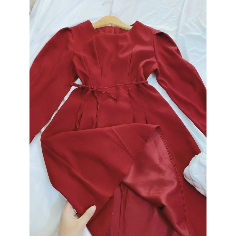 ĐẦM ĐỎ CỘT DÂY EO