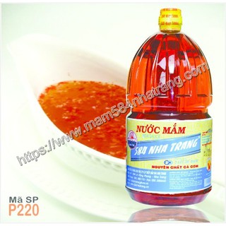 Nước Mắm 584 Nha Trang 20 độ đạm, chai nhựa PET, thể tích: 2 lít