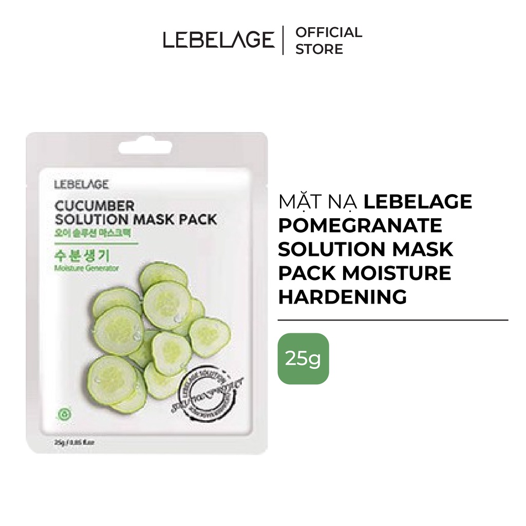Mặt Nạ Dưỡng Da Chiết Xuất Từ Dưa Leo Lebelage Cucumber Solution Mask Pack Moisture Generator 25g