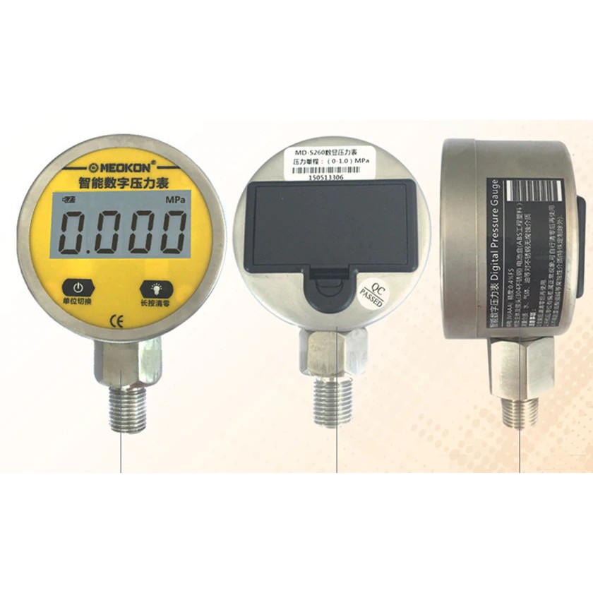 Đồng Hồ Đo Áp Suất Dầu Và Nước gas Điện Tử Thông Minh Bằng Thép Không Gỉ Độ Chính Xác Cao 0-25mpa