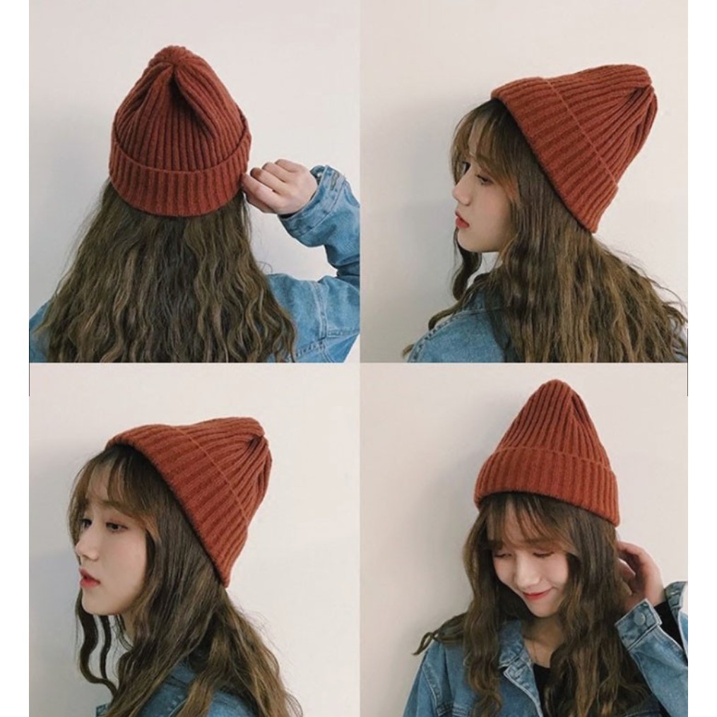 SUXI Mũ len beanie kiểu dáng thời trang dành cho nam