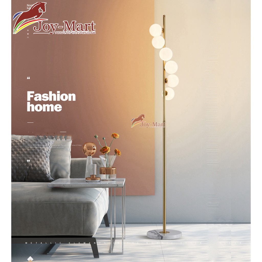 Đèn Cây Phòng Khách ❤ JOYMART ❤ Đèn Đứng Mạ Vàng Cao Cấp Trang Trí Phòng Ngủ - Khách ML-5126 Tặng Kèm Bóng LED G9