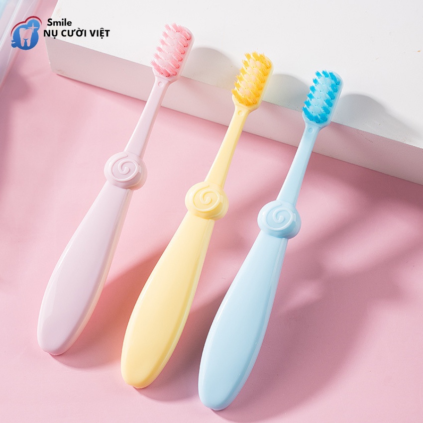 Bàn chải đánh răng Cho Trẻ lông mềm Kid's Toothbrush Combo Bộ 3 Cái Dành Cho Bé 3 Đến 9 Tuổi