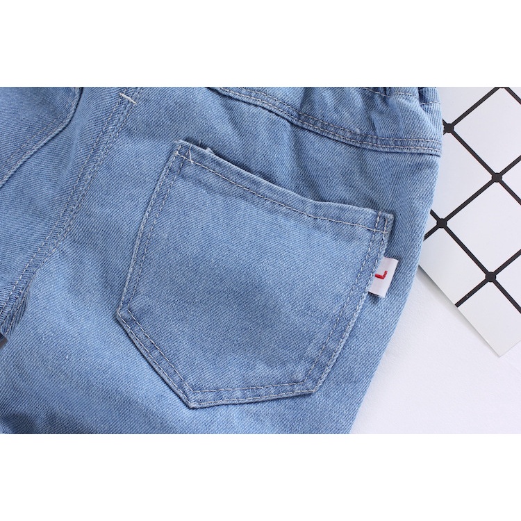 Quần short denim  họa tiết hoạt hình dễ thương phong cách cá tính cho trẻ em 1-11 tuổi