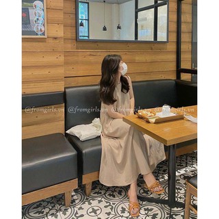 Váy maxi sát nách, đầm maxi đũi xòe basic - V29FG