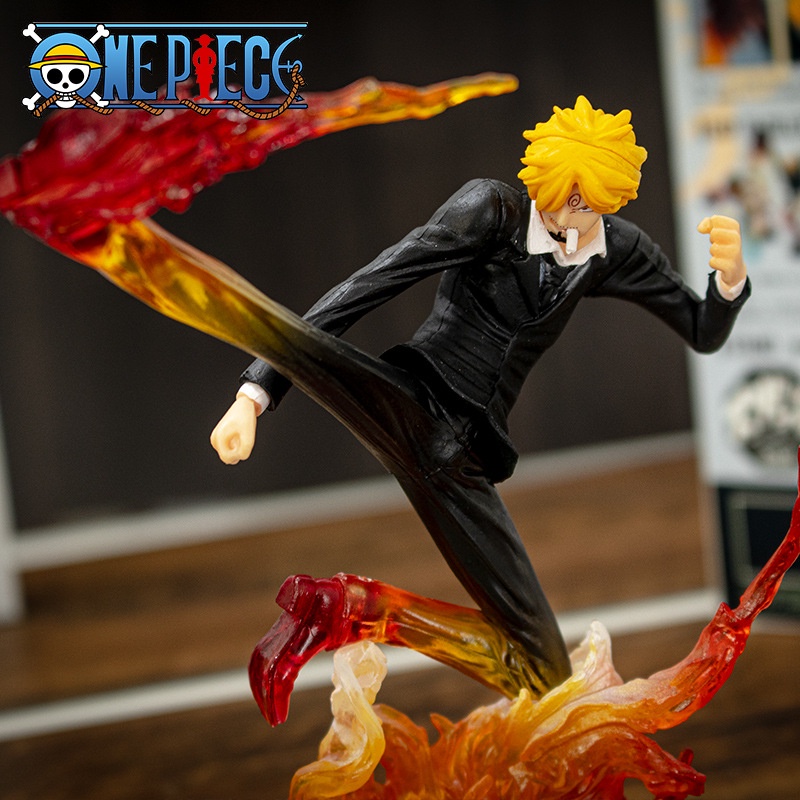 Mô hình Sanji hắc cước 16cm đế có chữ cao cấp, figure mô hình anime one piece vua hải tặc decor trang trí cực đẹp