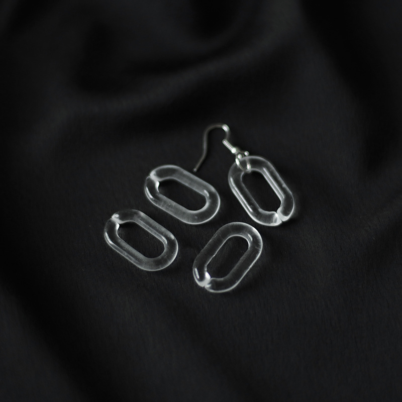 Bông Tai Dạng Chuỗi Dài Bằng Acrylic 23552 Phong Cách Hàn Quốc Đơn Giản Cho Nữ