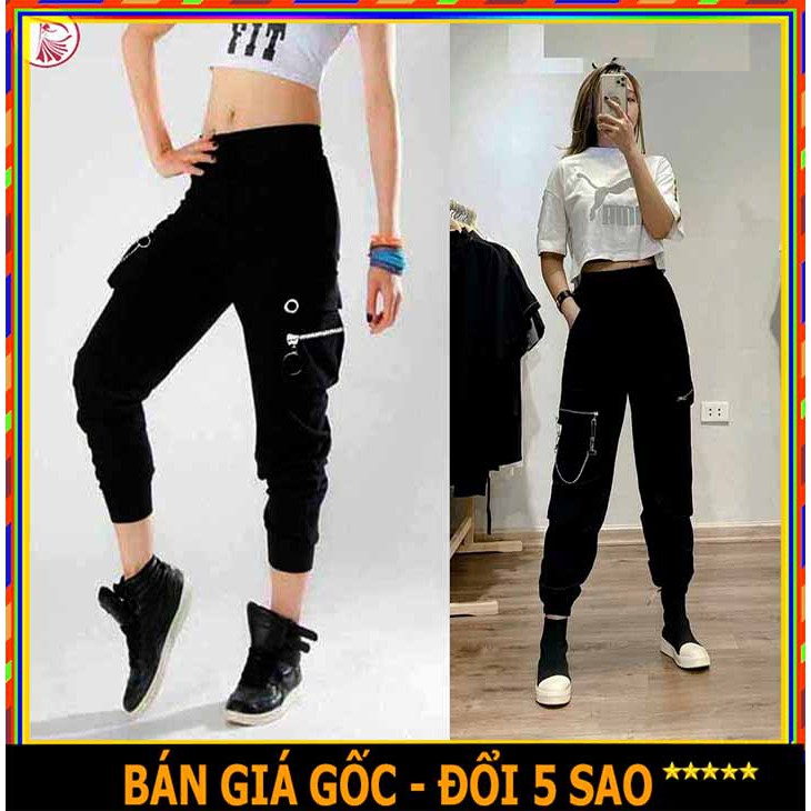 ❤️ CHẤT BAO ĐẸP ❤️ Quần jogger túi hộp unisex khóa gài màu đen chất Kaki co giãn full size