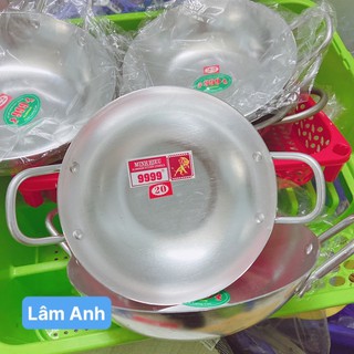 Chảo Nhôm Bóng Hai Quai Chiên Xào Chắc Chắn