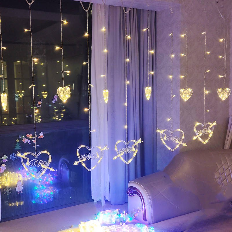 LED Love Lantern Đề xuất lãng mạn bất ngờ Tình yêu trang trí chuỗi ánh sáng Sáng tạo sắp xếp trong nhà Bàn phòng trắng t