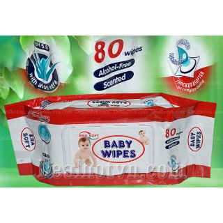 Khăn Ướt BABY WIPES VN (80 Khăn) 