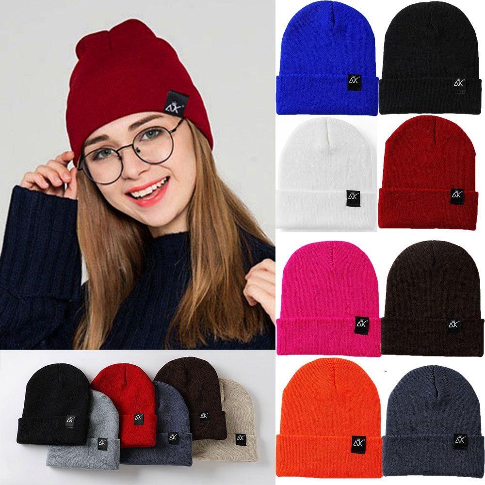 Mũ Len Beanie Nam Nữ Màu Trơn Dễ Thương