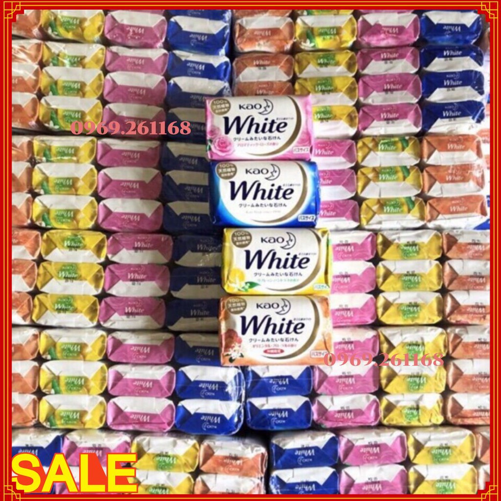 Combo 4 bánh Xà bông tắm Kao White Nhật Bản