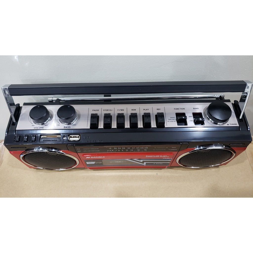 Đài Cassette Bluetooth SANSUI SCR-B2 Nhật Bản Kiểu Dáng Hiện Đại
