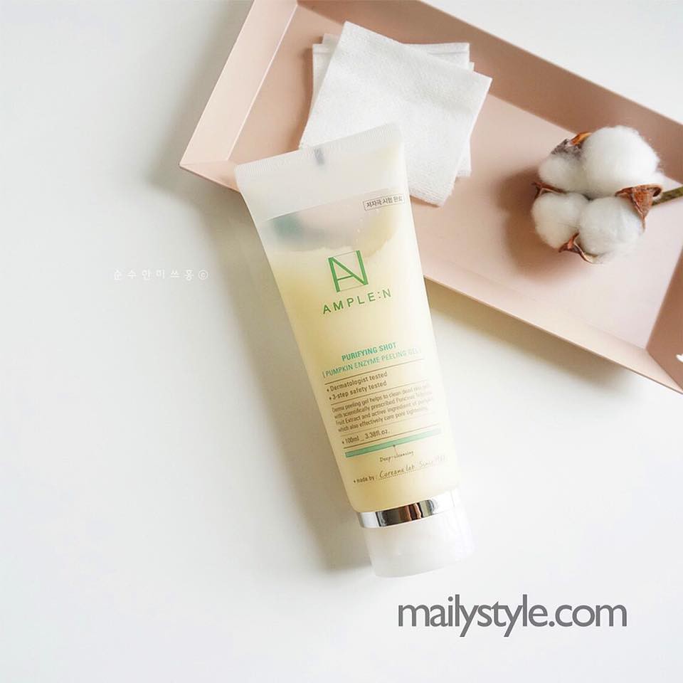 Tẩy da chết dạng kỳ mềm mại dưỡng ẩm Ample:n Purifyingshot Pumpkin Enzyme Peeling Gel 100ml