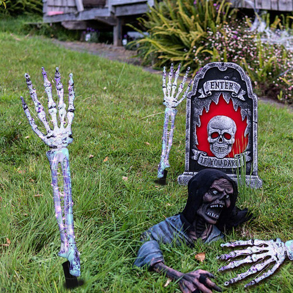 LANSEL Bộ 2 Bàn Tay Xương Trang Trí Halloween