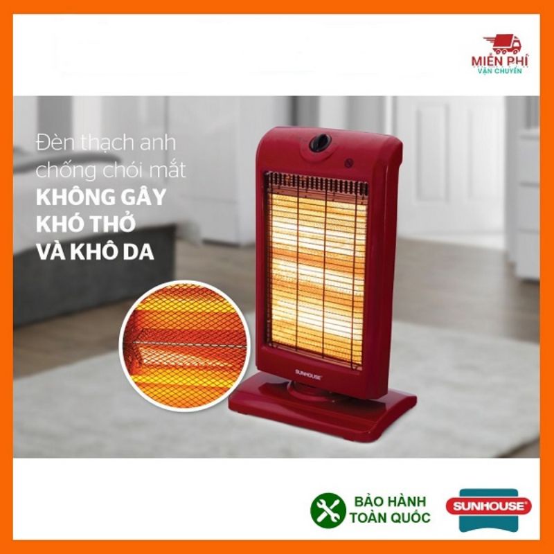 (miễn ship)sưởi điện 3 bóng halogen SUNHOUSE SHD7016 hàng chính hẵng