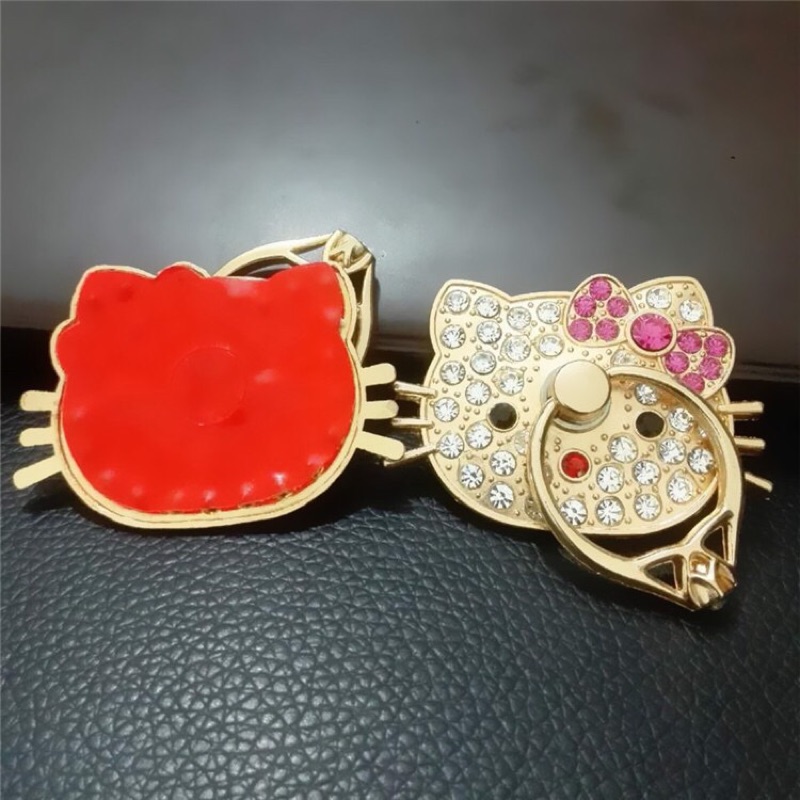 nhẫn đỡ điện thoại hình mèo hello kitty