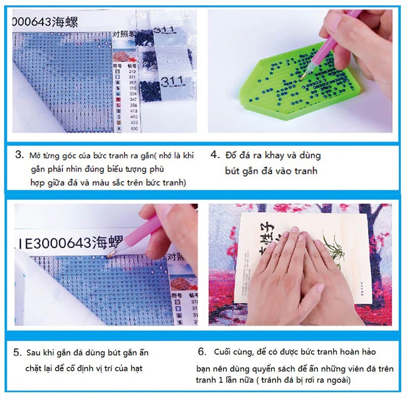 Tranh đính đá Mã Đáo Thành Công Đá ABC cao cấp