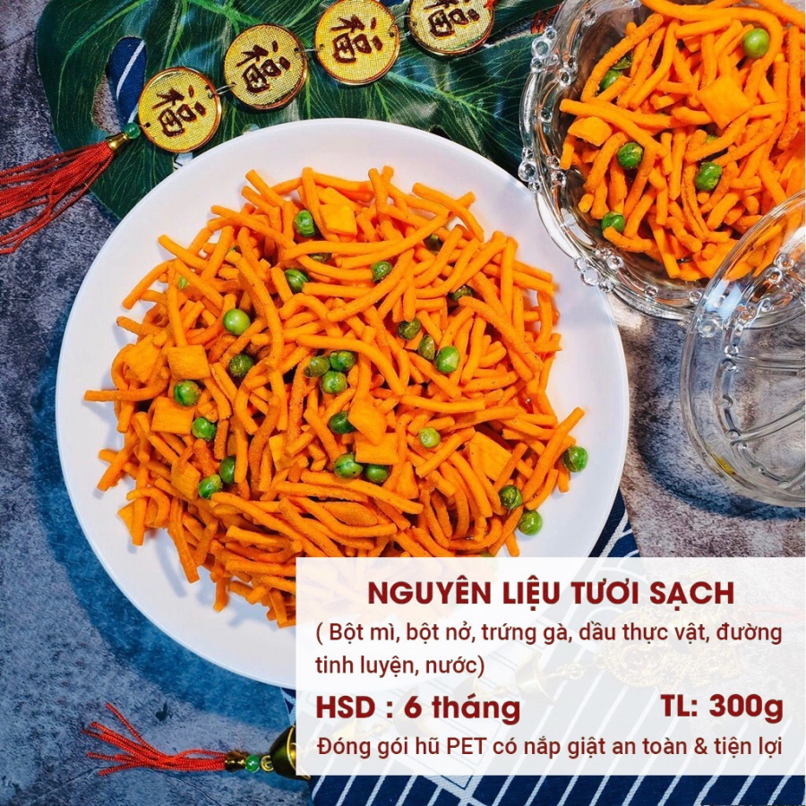 Bim bim tăm que đậu Hà Lan 300G KIKIFOOD vừa ngon vừa rẻ, đồ ăn vặt Việt Nam an toàn vệ sinh thực phẩm