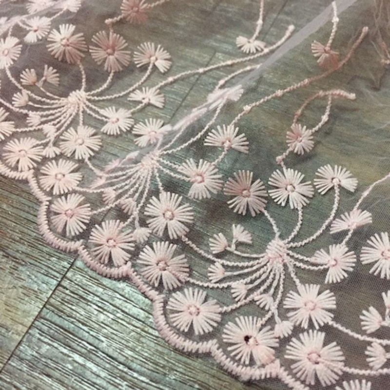 Dải Dây Ren Hoa Dài 35cm Rộng 1 yard Dùng Trang Trí Thủ Công