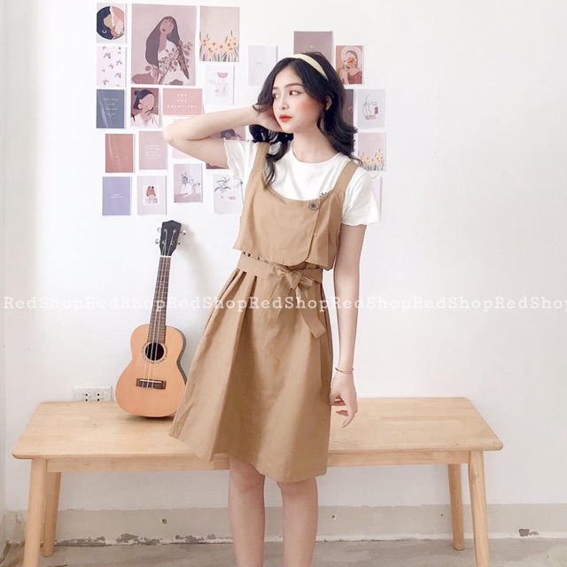 Pass Váy kaki nâu - red shop