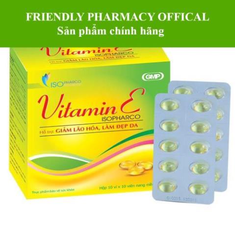 Viên uống Vitamin E Isopharco – Hỗ trợ ngăn ngừa lão hóa