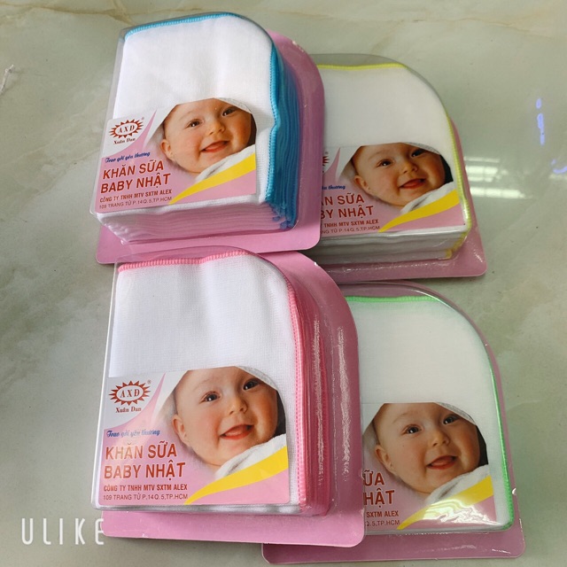 Hộp 5 khăn sữa Baby Nhật Xuân Đan