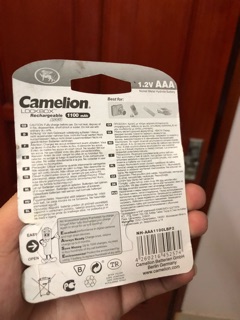 PIN SẠC CAMELION AAA 1.2V 1100 MAH