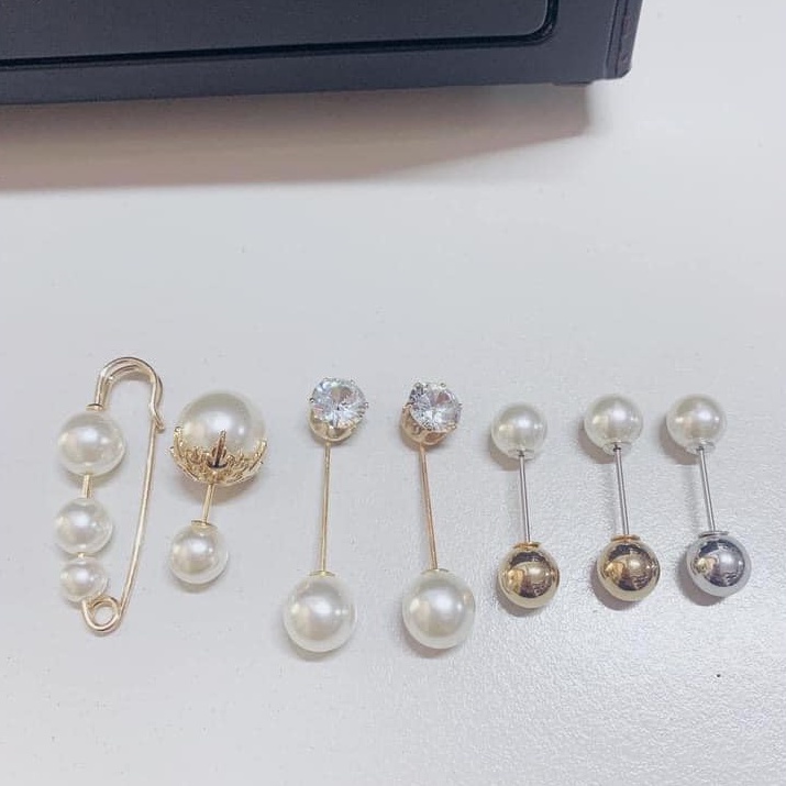 Set 7 Cài Áo Nữ Đính Đá, Ghim Cài Áo Quần Đính Ngọc Cao Cấp Thời Trang