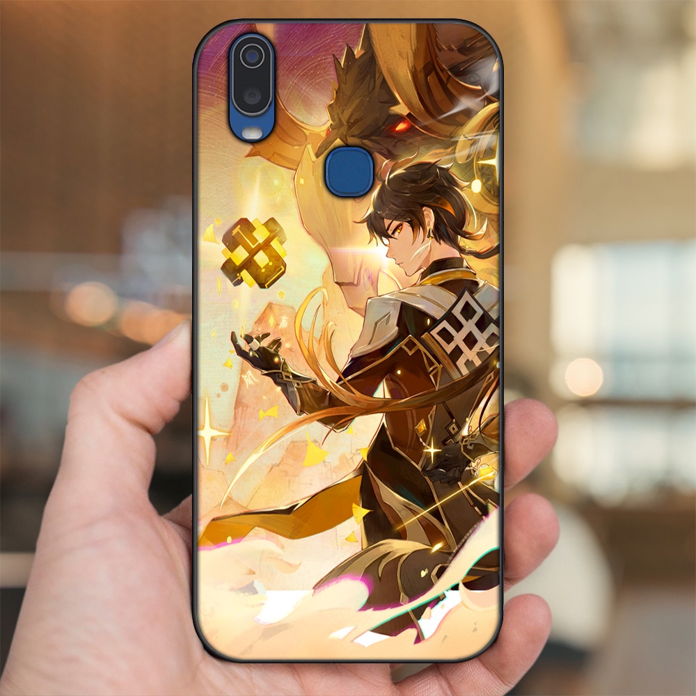 Ốp lưng Vivo Y11 viền đen in hình Zhongli Genshin Impact