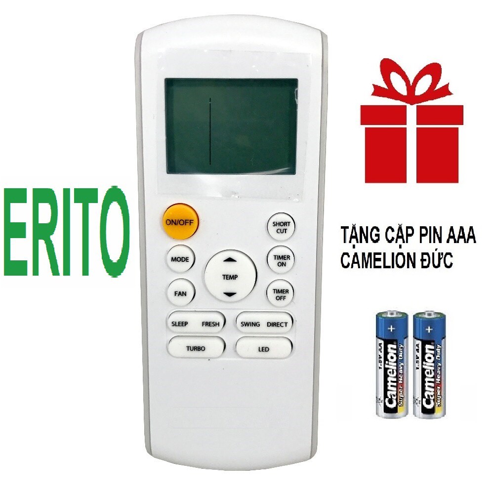 Remote điều khiển máy lạnh điều hòa ERITO mẫu 2