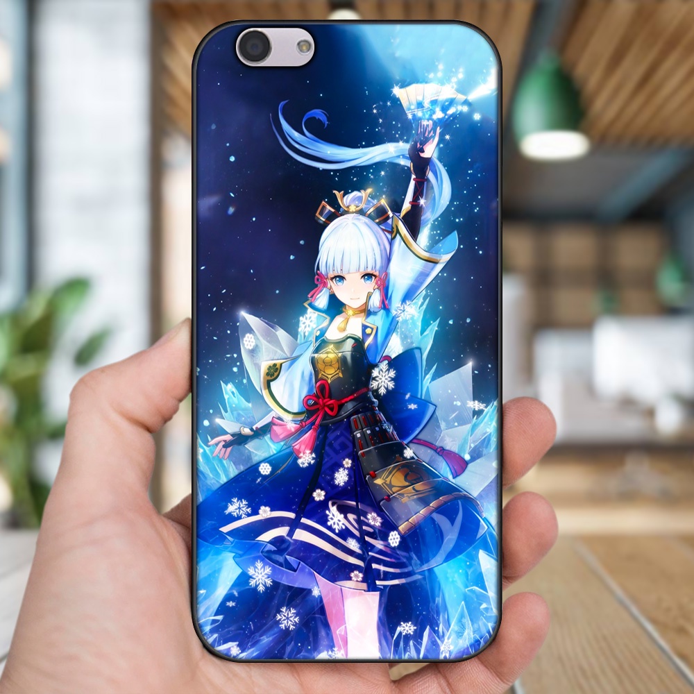 Ốp lưng Oppo F1s, F3, F3 Plus viền đen in hình Ayaka Genshin Impact