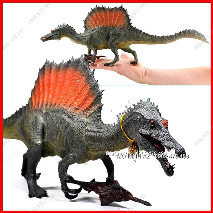 Mô Hình Khủng Long Thằn Lăn Cá Sấu Gai Spinosaurus Bắt Cá - Size Lớn - 7712.1