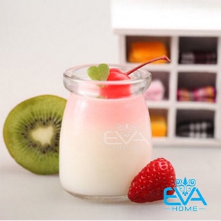 Bộ 6 Hũ Thuỷ Tinh Đựng Sữa Chua In Hình Ngẫu Nhiên Cute 100 Ml