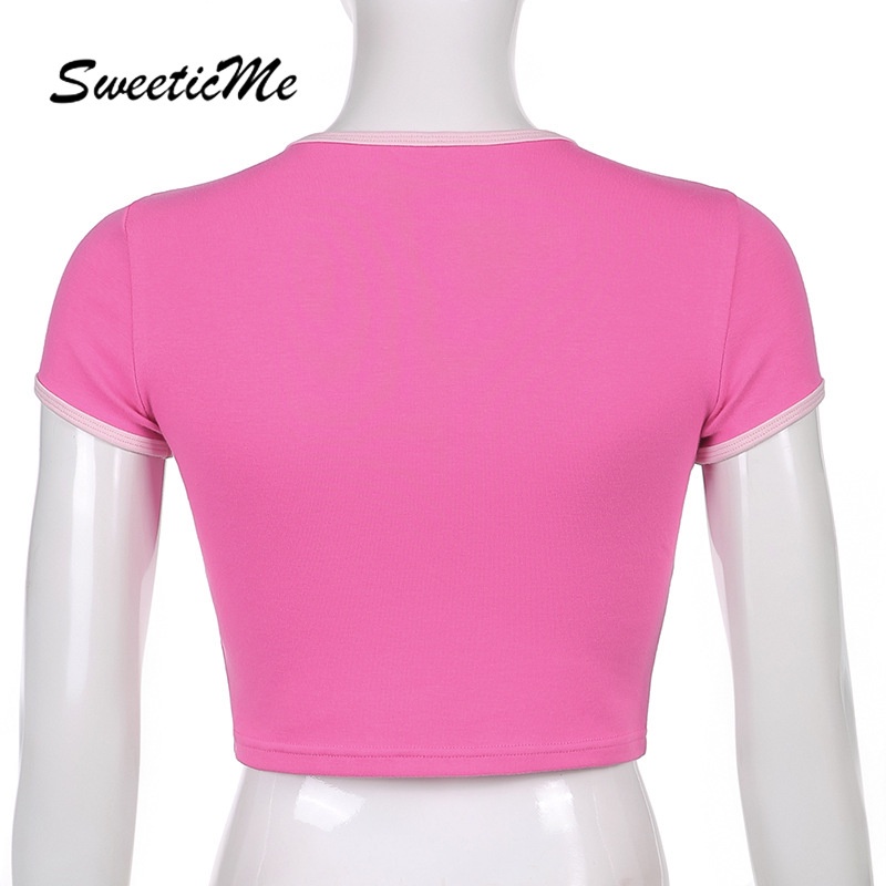 Áo Thun Cổ Tròn Tay Ngắn In Hoa Sweeticme 2021 | BigBuy360 - bigbuy360.vn