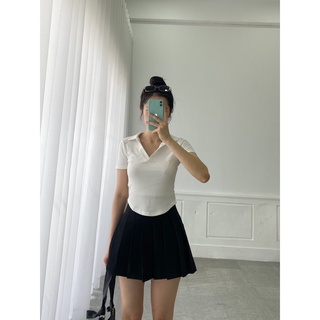Chân váy Tennis Đen Trơn - Chất Vải Không Co Dãn, Có Lót Quần Bên Trong LADY STYLE & OUTFITS