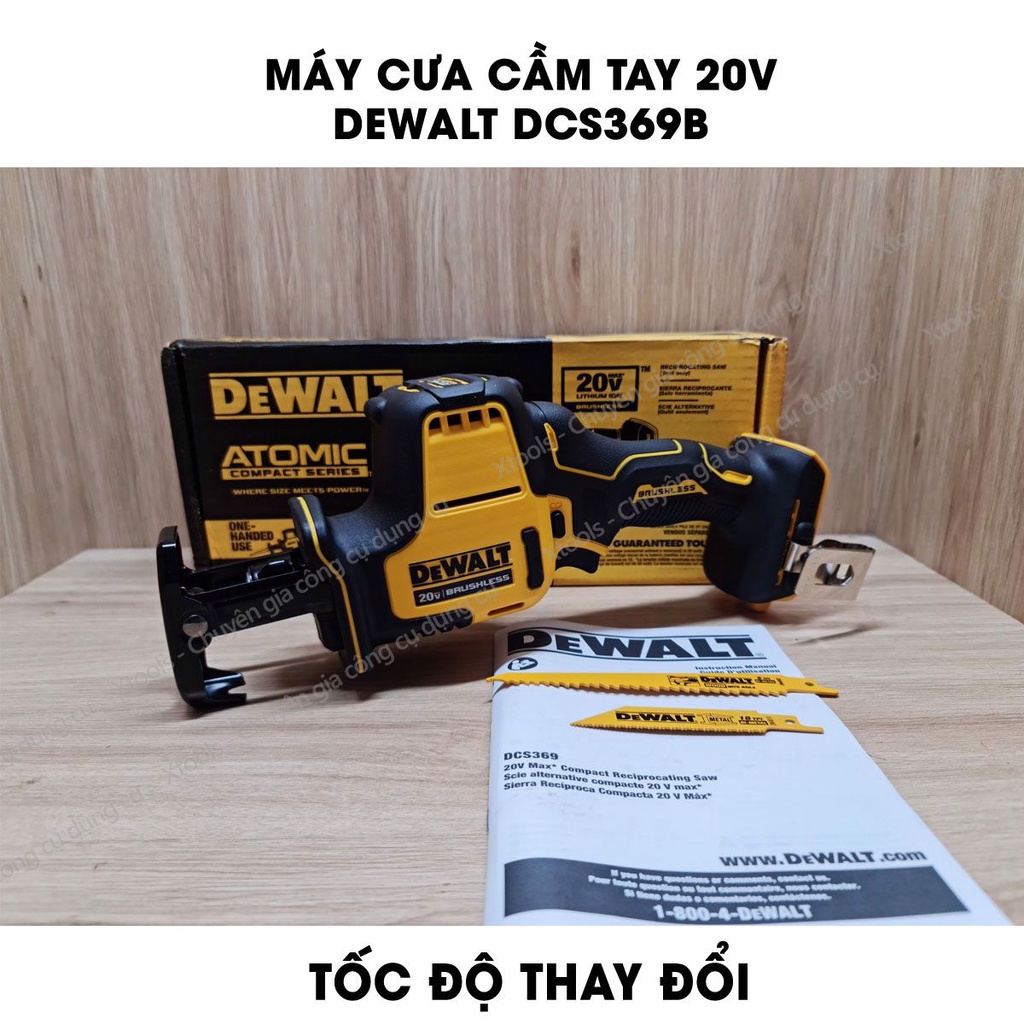 Máy cưa kiếm cầm tay 20V DeWALT máy cưa đa năng motor không chổi than kèm 2 lưỡi cưa bảo hành chính hãng 3 năm