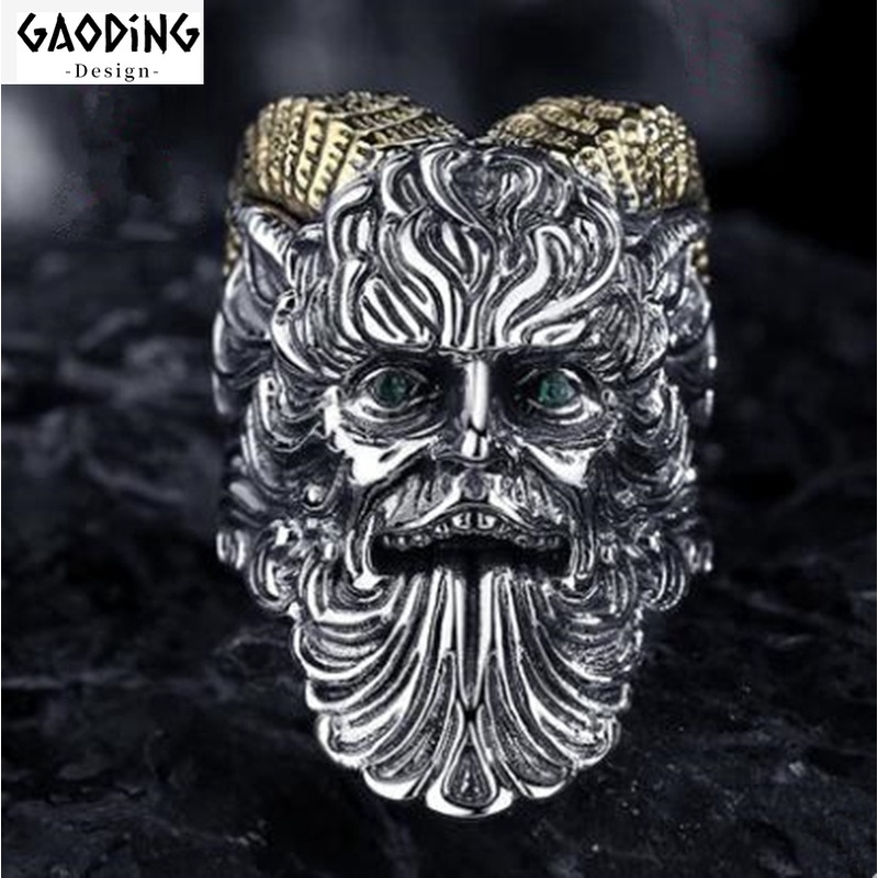 Nhẫn Mạ Bạc 925 Hình Móng Vuốt Đầu Lâu Phong Cách Retro Gothic Cho Nam