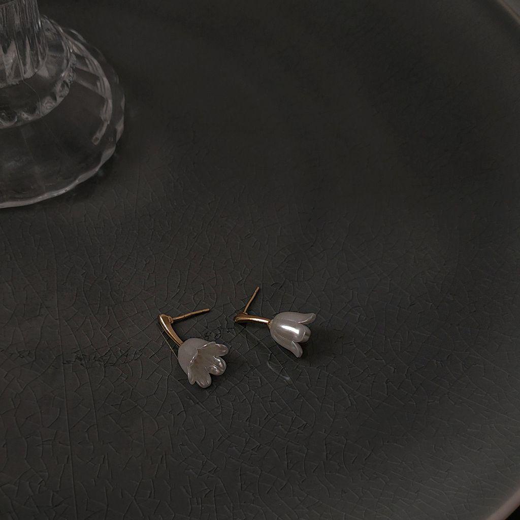 Vanes1 Bông Tai Hoa Tulip Lãng Mạn Cho Nữ|Khuyên Tai Kim Phong Cách Pháp Cho Nữ