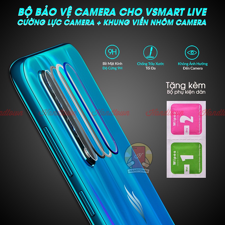 Bộ bảo vệ Camera cho Vsmart Live Cường Lực CAMERA + Khung viền Nhôm CAMERA