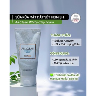 Sữa rửa mặt HEIMISH ALL CLEAN WHITE FOAM CLEANSER