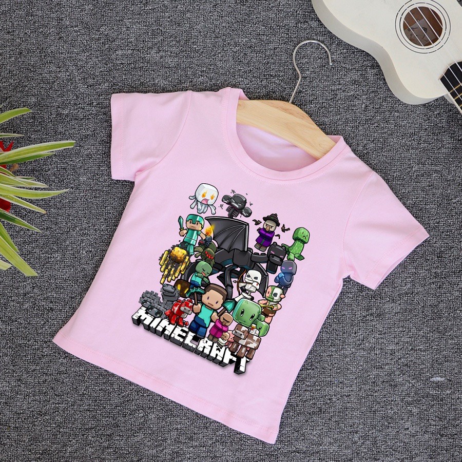 Áo Minecraft Lego siêu đẹp | Áo trẻ em Mine Craft cho bé trai | bé gái MC13 size từ 8kg