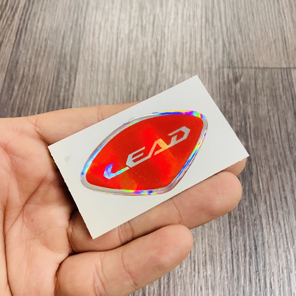( LEAD ) Logo tem chữ LEAD dán mặt nạ chất liệu nhựa nổi nhiều màu sắc nổi bật