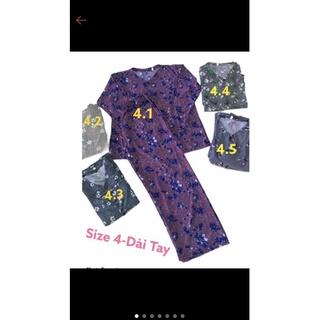 Bộ bà già túi thun lạnh tay dài(size 40-65kg